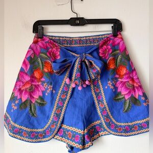 FARM RIO SUMMER FRUIT SCARF BLUE SHORT